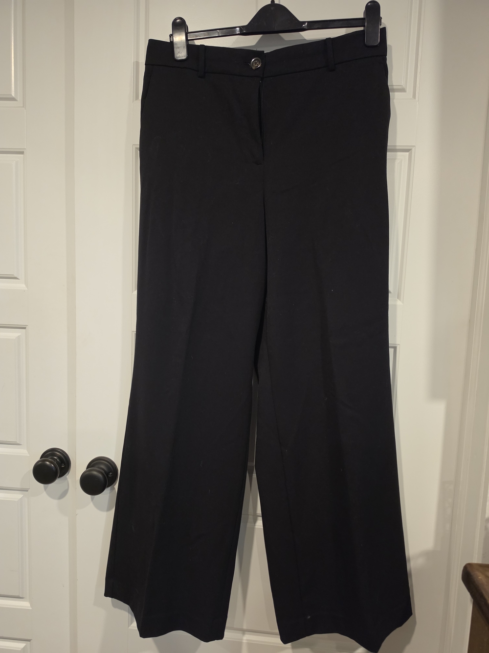 Ann Taylor Black Wide-Leg Dress Pants